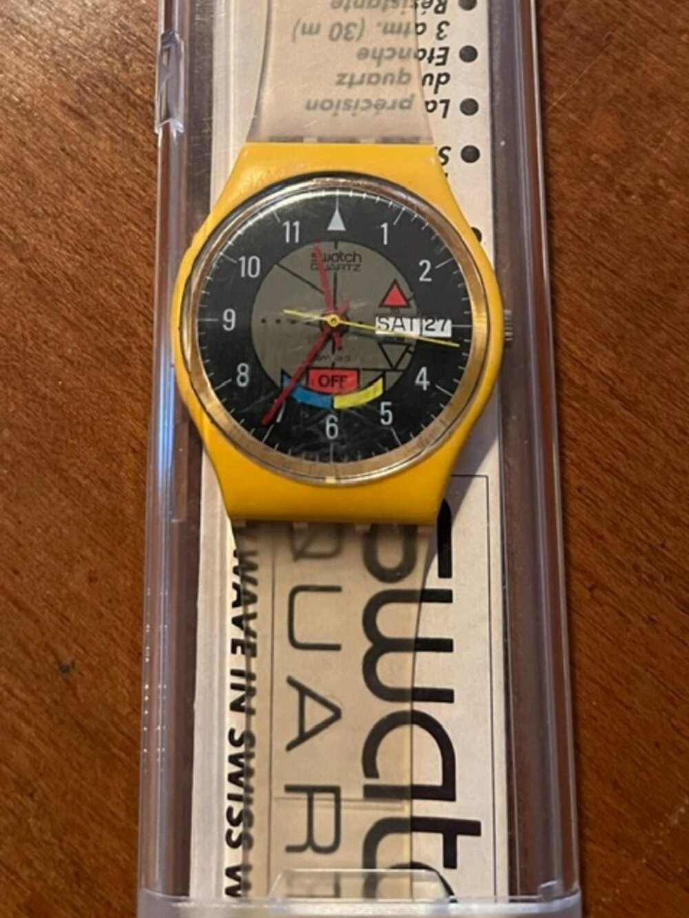 Rare Vintage 1985 Swatch Yamaha Racer GJ700 watch